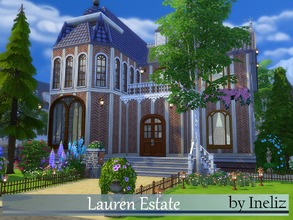 Sims 4 — Lauren Estate by Ineliz — This two-story estate is built in traditional European style that will make your sims