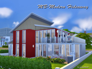 Sims 4 — MB-Modern_Hideaway by matomibotaki — Modern and charming, suburban family house with 3 bedrooms, 2 bathrooms,