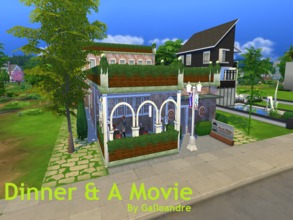 Sims 4 — Dinner & A Movie by Galloandre — Formerly an old factory, this once-eyesore in the neighborhood has become a