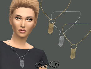 Sims 4 — NataliS_Hanging chain necklace by Natalis — Hanging chain necklace. FT-FA-YA. 3 colors.