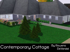 Sims 3 — Contemporary Cottage 2 bd 2 ba by Rowena DeVandal — Clean lines and an open floor plan set this Contemporary
