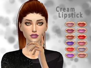 Sims 4 — Cream Lipstick by hutzu2 — 12 creamy lipsticks. Custom Thumbnail. Enjoy! :)