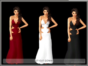 Sims 3 — Cut-Out Gowns by Serpentrogue — 3 variations Young adult/ adult female formal Mesh by me has thumbnails