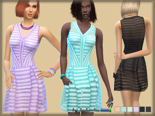 Sims 4 — Openwork Dress by bukovka — Openwork dress. Designed for young, adult women and teens. Installed autonomously a