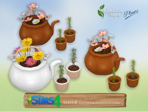 Sims 4 — Gardening Foyer plants - tea set by SIMcredible! — by SIMcredibledesigns.com available at TSR __________________