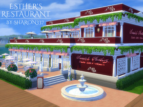 Sims 4 — Esther's Restaurant by sharon337 — Welcome to Esther's Restaurant where your sims can enjoy Lunch or Dinner in a