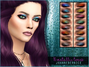 Sims 4 — Metallic Tones Eyeshadow by joannebernice — Realistic metallic tone eye shadows. Makes your sim look like they
