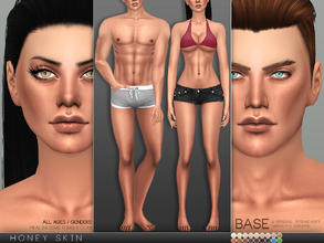 Sims 4 — PS Honey Skin BASE by Pralinesims — Skintone for all ages and genders. Adapts to maxis shades, comes in 2