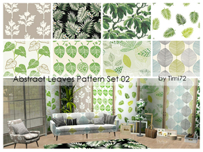 Sims 3 — Abstract Leaves Pattern Set 02 by timi722 — Abstract patterns with leaves.