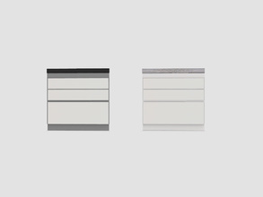 Sims 4 — Black White Kitchen - Counter by ung999 — Black White Kitchen - Counter Color Options : 2
