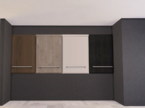 Sims 4 — Black White Kitchen - Wall Sculpture Short by ung999 — Black White Kitchen - Wall Sculpture Short Color Options