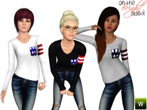 Sims 3 — Stars and Stripes Pocket Top (TEEN) by onthebrightside-x2 — Stars and Stripes Pocket Top for teens. 3