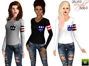 Sims 3 — Stars and Stripes Pocket Top (YA-A) by onthebrightside-x2 — Stars and Stripes Pocket Top for adults. 3