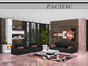 Sims 4 — Pacific Heights Living Room by NynaeveDesign — The Pacific Heights Living Room mixes comfy furnishings with