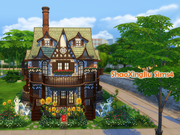 Sims 4 — Forest Green brick hut by jeisse197 — Rural wind forest hut, little land available for up to four people live