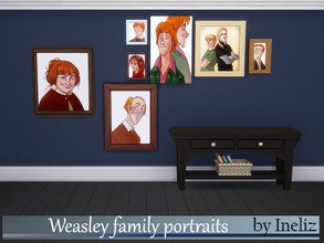 Sims 4 — Weasley family portraits by Ineliz — A set of family portraits of the Weasleys. 