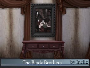 Sims 4 — The Black Brothers by Ineliz — Portrait of Sirius and Regulus Black. Original image belongs to IrenHorrors