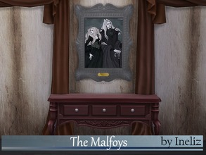 Sims 4 — The Malfoys by Ineliz — A portrait of Lucius and Narcissa Malfoy. Original image belongs to IrenHorrors