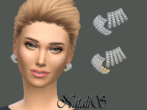 Sims 4 — NataliS_Crystal Ear Crawlers Ver2 Fixed by Natalis — Curved ear jackets shimmer with pave crystals. FT-FA-YA 2