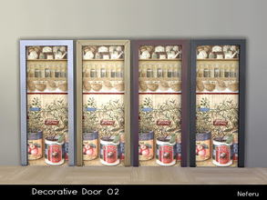 Sims 4 — Decorative Door 02 by Neferu2 — Decorative kitchen door