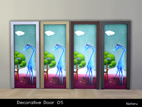 Sims 4 — Decorative Door 05 by Neferu2 — Decorative kids door