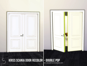 Sims 4 — Kriss Scania Door - Traditional Double POP by k-omu2 — A recolor of Kriss@TSR wonderful door, Scania Traditional