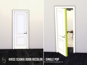 Sims 4 — Kriss Scania Door - Traditional Single POP by k-omu2 — A recolor of Kriss@TSR wonderful door, Scania Traditional