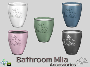 Sims 4 — Mila Bath Acc Wastebasket by BuffSumm — Part of the *Bathroom Mila*
