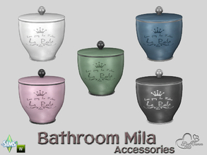 Sims 4 — Mila Bath Acc Cottonjar by BuffSumm — Part of the *Bathroom Mila*