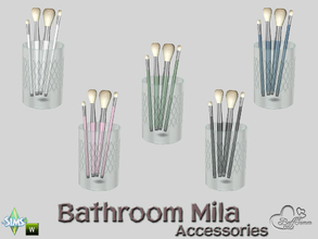 Sims 4 — Mila Bath Acc MakeUp Brush by BuffSumm — Part of the *Bathroom Mila*