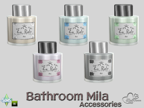 Sims 4 — Mila Bath Acc Creme v2 by BuffSumm — Part of the *Bathroom Mila*