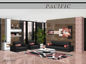 Sims 3 — Pacific Heights Living Room by NynaeveDesign — The Pacific Heights Living Room mixes comfy furnishings with