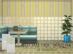 Sims 4 — Geometric Wall 04 by sharon337 — Geometric Wallpaper in 2 colors in all 3 wall heights. Created for The Sims 4