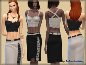 Sims 4 — Set Lace by bukovka — A set of clothes for women from teenager to adulthood. Includes: skirt with lace wedge (my