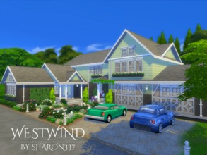 Sims 4 — Westwind by sharon337 — Westwind is a family home built on a 40 x 30 lot. It has 3 bedrooms, 1 Nursery, 3