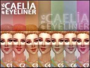 Sims 4 — V | 16 | Caelia Eyeliner by vidia — Caelia Eyeliner - 7in1