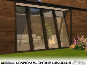 Sims 4 — Lanham Slanting Windows by Mutske — This set has several slanting windows that matches the skylights, you can