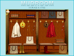 Sims 3 — Mudroom by Cashcraft — Leave your dirty boots at the door. Storage and style meet function with this traditional