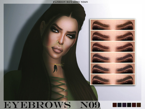 Sims 4 — Eyebrows N09 by FashionRoyaltySims — Natural and thick eyebrows for your sims! Standalone 6 colors Hope you like