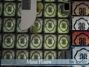 Sims 4 — Mina Floors by Ineliz — A set of floor tiles in 5 colors.