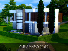 Sims 4 — Grayswood (No CC) by Ailstreena — Modern house Grayswood for your sims! It has one bedroom, 2 bathrooms, a big