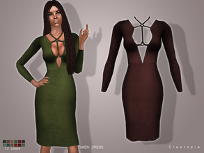 Sims 4 — Set65- GWEN dress by Cleotopia — This is a dress I have exclusively created for The Interview magazine. * 12