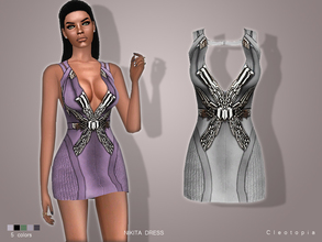 Sims 4 — Set64- NIKITA dress by Cleotopia — This is one of the dresses actress Maggie Q wore in the pilot episode of