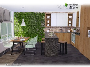 Sims 4 — Nature In by SIMcredible! — A new modern kitchen with simple and clear lines, and a lovely touch of nature :)