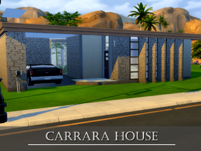 Sims 4 — Carrara House by Ailstreena — Small Carrara House for your sims! It has one bedroom, one bathroom, a living