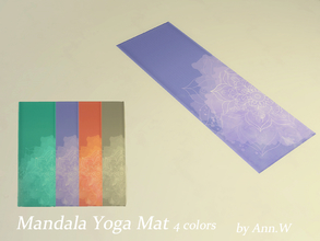 Sims 4 — Mandala Yoga Mat by annwang923 — I really don't think that the bamboo pattern ever makes sense to the yoga mat!