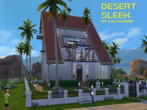 Sims 4 — Desert Sleek by Galloandre — Tall, imposing and sleek in design (hence the name), this striking desert luxury