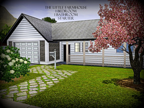 Sims 3 — The Little Farmhouse - 1BR, BA by sweetpoyzin2 — 1 bedroom, 1 bathroom, a patio, a full garden, and a two-car