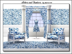 Sims 3 — Letters and Numbers_marcorse by marcorse — themed pattern: alphabet characters and numerals in blue