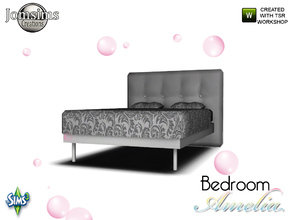 Sims 3 — amelia bed by jomsims — amelia bed. double bed